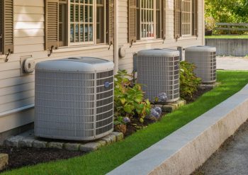 Three central HVAC units